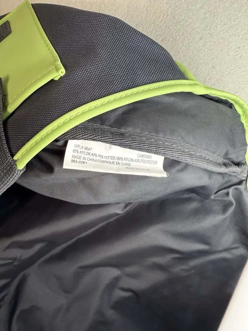 Eddie Bauer Two-Tone Green and Charcoal Gray Flap Messenger Shoulder Bag